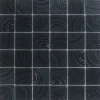 Glasmosaikmatte Curve Black 30 cm x 30 cm
