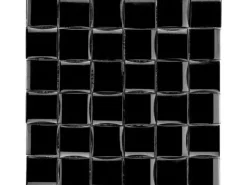 Glasmosaikmatte 3D Black Glossy 30 cm x 30 cm* Mosaik