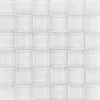 Glasmosaikmatte 3D White glänzend 25,8 cm x 25,6 cm