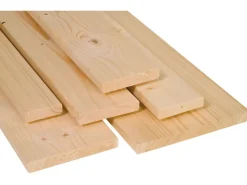 Glattkantbrett Fichte/Tanne gehobelt gefast 100 mm x 18 mm x 2000 mm
