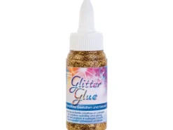 Glitterglue Flasche 60 ml Dosierverschluss Hellgold