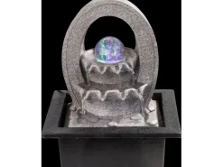 Globo LED-Brunnen Albert Kunststoff Grau* Zimmerbrunnen
