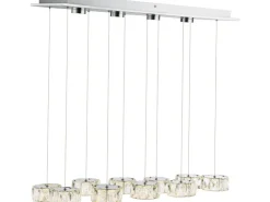 Globo LED-Pendelleuchte Amur Chrom 14-flammig