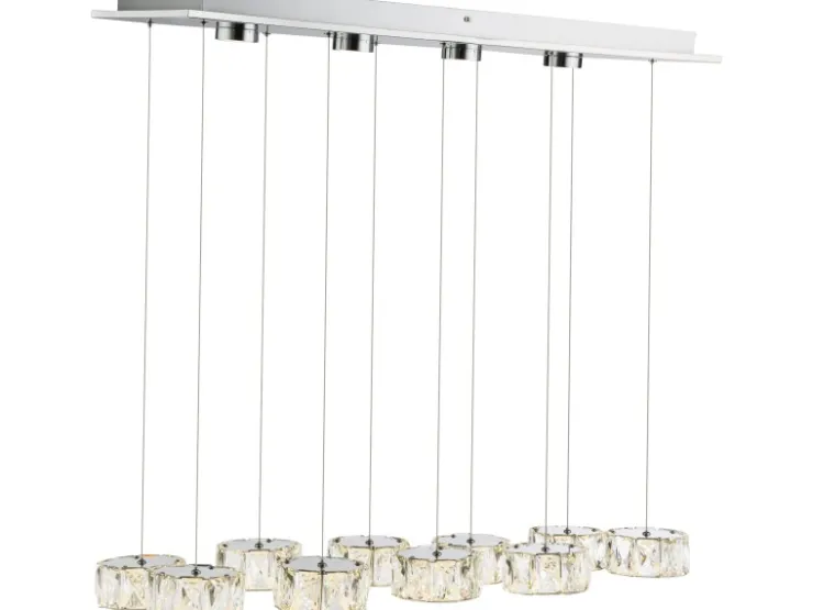Globo LED-Pendelleuchte Amur Chrom 14-flammig