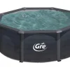 Gre Stahlwand-Pool Kea Ø 300 cm x 120 cm Rund Graphit