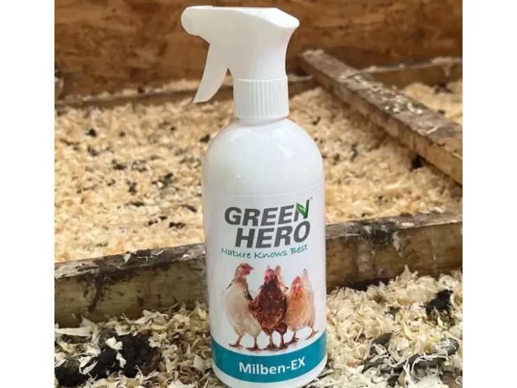 GreenHero Milben-Ex Milbenspray für Hühner - aus Palmarosa Blättern