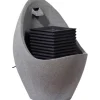 Dobar Großer Design-Gartenbrunnen in Ei-Form 49,5 cm x 49,5 cm x 66,5 cm