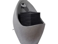 Dobar Großer Design-Gartenbrunnen in Ei-Form 49,5 cm x 49,5 cm x 66,5 cm