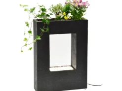 Dobar Großer Design-Gartenbrunnen mit Pflanzen-Option 54,5 cm x 19 cm x 76 cm* Zimmerbrunnen