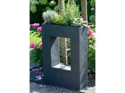 Dobar Großer Design-Gartenbrunnen mit Pflanzen-Option 54,5 cm x 19 cm x 76 cm* Zimmerbrunnen