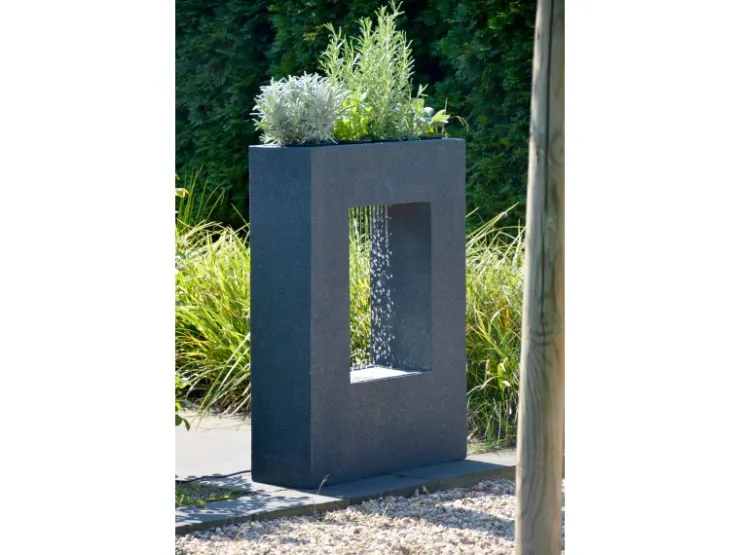 Dobar Großer Design-Gartenbrunnen mit Pflanzen-Option 54,5 cm x 19 cm x 76 cm* Zimmerbrunnen