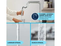 Grohe QuickFix Einhebel-Spültischarmatur Start Loop Chrom mit Brause* Vasen