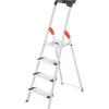 Hailo Alu-Haushaltsleiter XXL L80 Comfortline 4-stufig