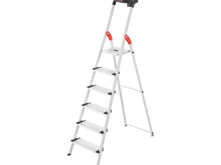 Hailo Alu-Haushaltsleiter XXL L80 Comfortline 6-stufig* Klapptritte