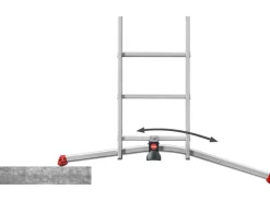 Hailo Alu-Kombileiter S100 Profi Lot 287 cm x 122 cm x 118 cm Aluminium* Leitern