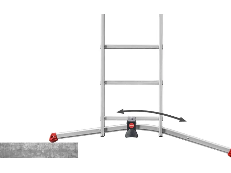 Hailo Alu-Kombileiter S100 Profi Lot 287 cm x 122 cm x 118 cm Aluminium* Leitern