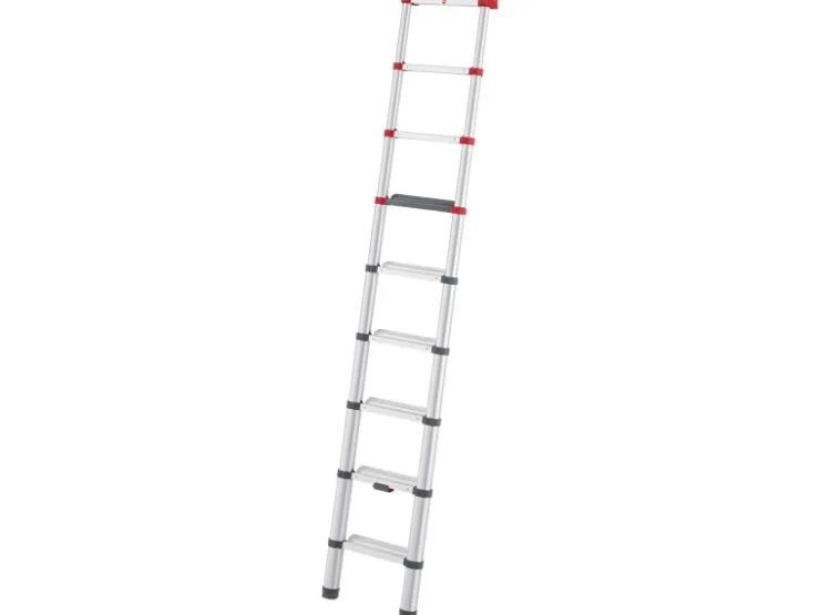 Hailo Alu-Teleskopleiter T100 FlexLine 265 cm x 46 cm x 100 cm Aluminium