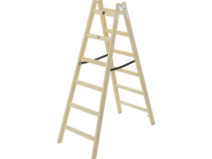 Hailo Holz-Doppelsprossenleiter H40 StandardLine 2 x 6 Sprossen