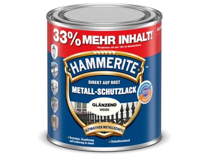 Hammerite Metall-Schutzlack glänzend 1 l