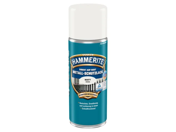Hammerite Metall-Schutzlack Spray Weiß-Matt 400 ml* Speziallacke|Weißlacke