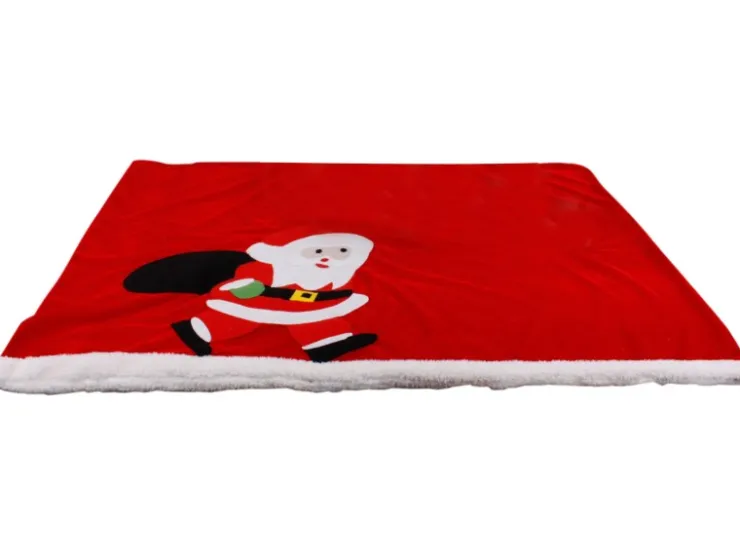 Heim Haustierdecke mit weihnachtlichem Motiv Gr. 100 x 70 cm Rot* Hundebedarf