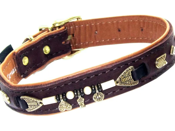 Heim Hundehalsband Buffalo Breite 25 mm Länge 65 cm /Cognac* Hundebedarf