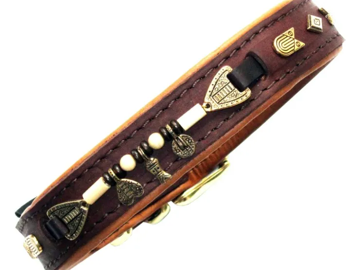 Heim Hundehalsband Buffalo Breite 25 mm Länge 65 cm /Cognac* Hundebedarf