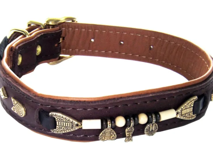 Heim Hundehalsband Buffalo Breite 25 mm Länge 65 cm /Cognac* Hundebedarf