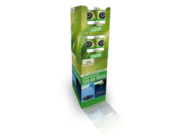 Heissner Solar-Teichpumpen-Set Schwimmende Solar-Insel