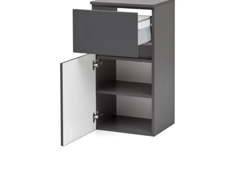 Held Möbel Unterschrank Salerno 40 cm matt Grau-* Möbelserien