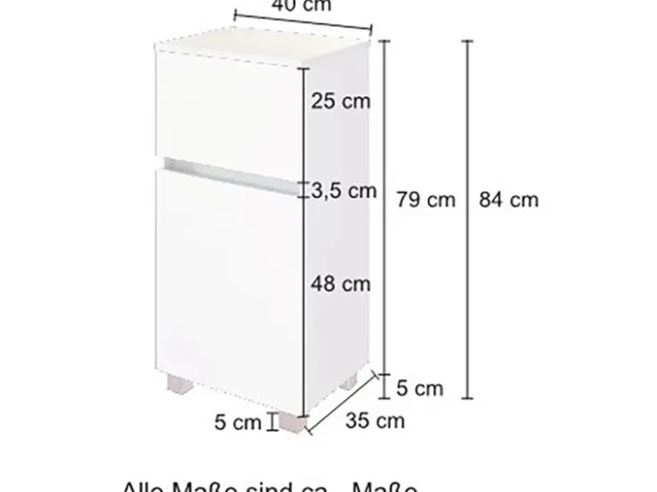 Held Möbel Unterschrank Salerno 40 cm matt Grau-* Möbelserien