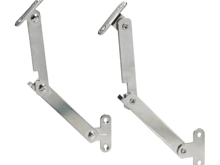 Hettich Mini Klappenhalter Stahl 130 mm Vernickelt 2 Stück