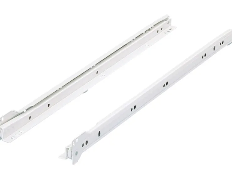 Hettich Rollschubführung 550 mm, pulverbeschichtet Weiß, 20kg