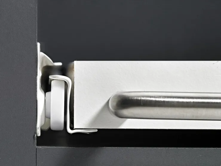 Hettich Rollschubführung 550 mm, pulverbeschichtet Weiß, 20kg
