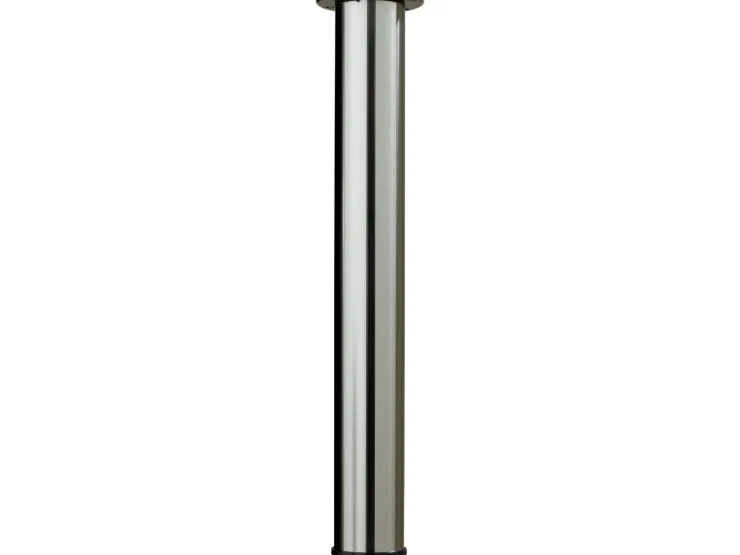 Hettich Tischbein Rund 700 - 1.100 mm x Ø 76 mm Stahl Edelstahl-Optik 1 Stück* Sofas|Sideboards