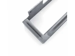 HEVVA Möbelbein GRAZ 10 cm Hoch 20 cm Tief 1 Stück Rohstahl-Klarlack