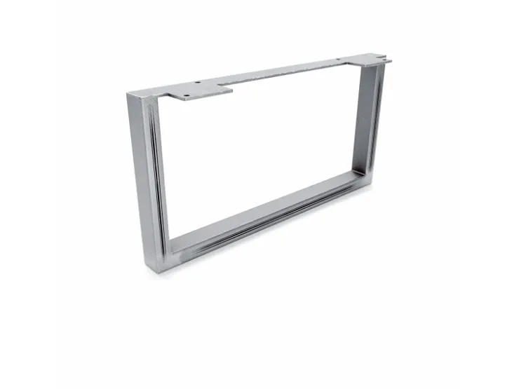 HEVVA Möbelbein GRAZ 20 cm Hoch 40 cm Tief 1 Stück Rohstahl-Klarlack