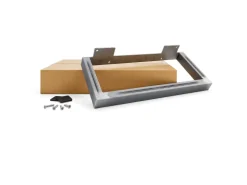 HEVVA Möbelbein GRAZ 15 cm Hoch 35 cm Tief 1 Stück Rohstahl-Klarlack