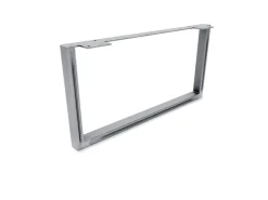 HEVVA Möbelbein GRAZ 25 cm Hoch 50 cm Tief 1 Stück Rohstahl-Klarlack* Klarlacke