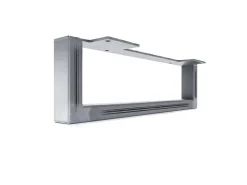 HEVVA Möbelbein GRAZ 25 cm Hoch 50 cm Tief 1 Stück Rohstahl-Klarlack* Klarlacke