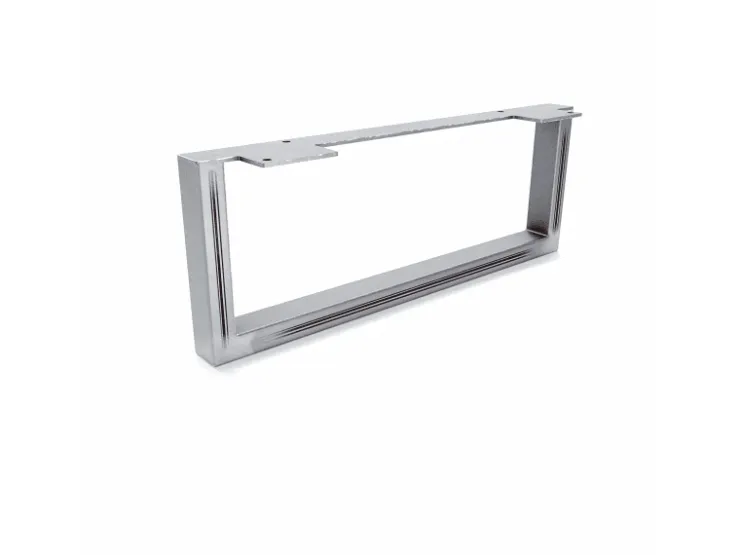 HEVVA Möbelbein GRAZ 15 cm Hoch 40 cm Tief 1 Stück Rohstahl-Klarlack* Klarlacke