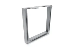 HEVVA Möbelbein GRAZ 25 cm Hoch 25 cm Tief 1 Stück Rohstahl-Klarlack* Klarlacke
