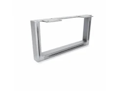 HEVVA Möbelbein GRAZ 15 cm Hoch 30 cm Tief 1 Stück Rohstahl-Klarlack
