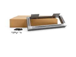 HEVVA Möbelbein GRAZ 10 cm Hoch 45 cm Tief 1 Stück Rohstahl-Klarlack* Klarlacke