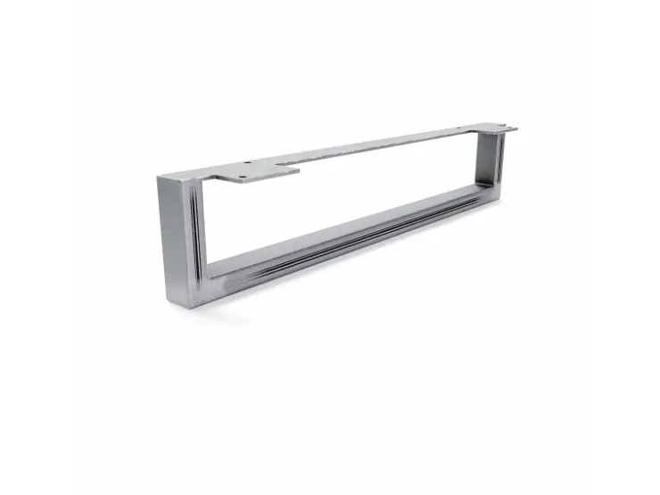 HEVVA Möbelbein GRAZ 10 cm Hoch 50 cm Tief 1 Stück Rohstahl-Klarlack