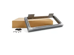 HEVVA Möbelbein GRAZ 15 cm Hoch 20 cm Tief 1 Stück Rohstahl-Klarlack* Klarlacke