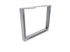 HEVVA Möbelbein GRAZ 25 cm Hoch 30 cm Tief 1 Stück Rohstahl-Klarlack