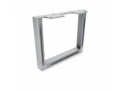HEVVA Möbelbein GRAZ 20 cm Hoch 25 cm Tief 1 Stück Rohstahl-Klarlack* Klarlacke