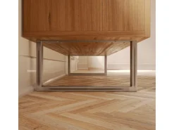 HEVVA Möbelbein GRAZ 20 cm Hoch 25 cm Tief 1 Stück Rohstahl-Klarlack* Klarlacke