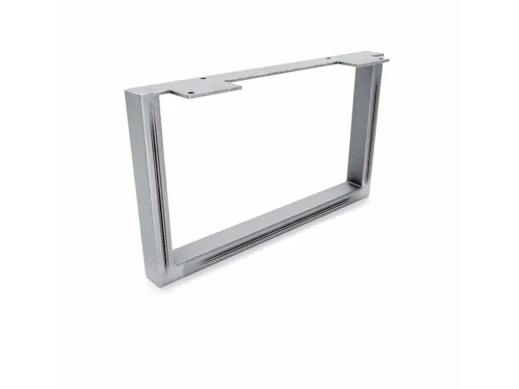 HEVVA Möbelbein GRAZ 20 cm Hoch 35 cm Tief 1 Stück Rohstahl-Klarlack